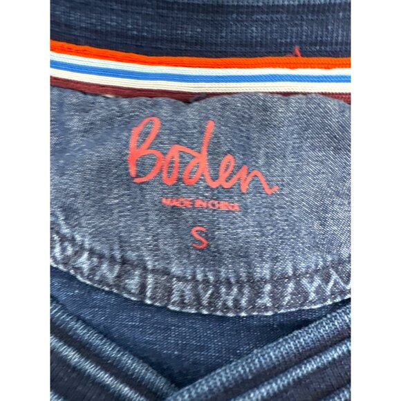 Boden Henley Size Small Men's Long Sleeve Blue Button Neck - Picture 4 of 5